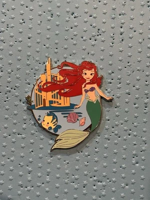 Disney Princess Enchanted Kingdoms 3" Pin Ariel Palm Pink A La Mode SE 250 - Image 1 of 2