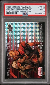 CAPTAIN MARVEL/ ROGUE 2023 Upper Deck Marvel Platinum Duos Mosaic PSA 9 MINT - Bild 1 von 2
