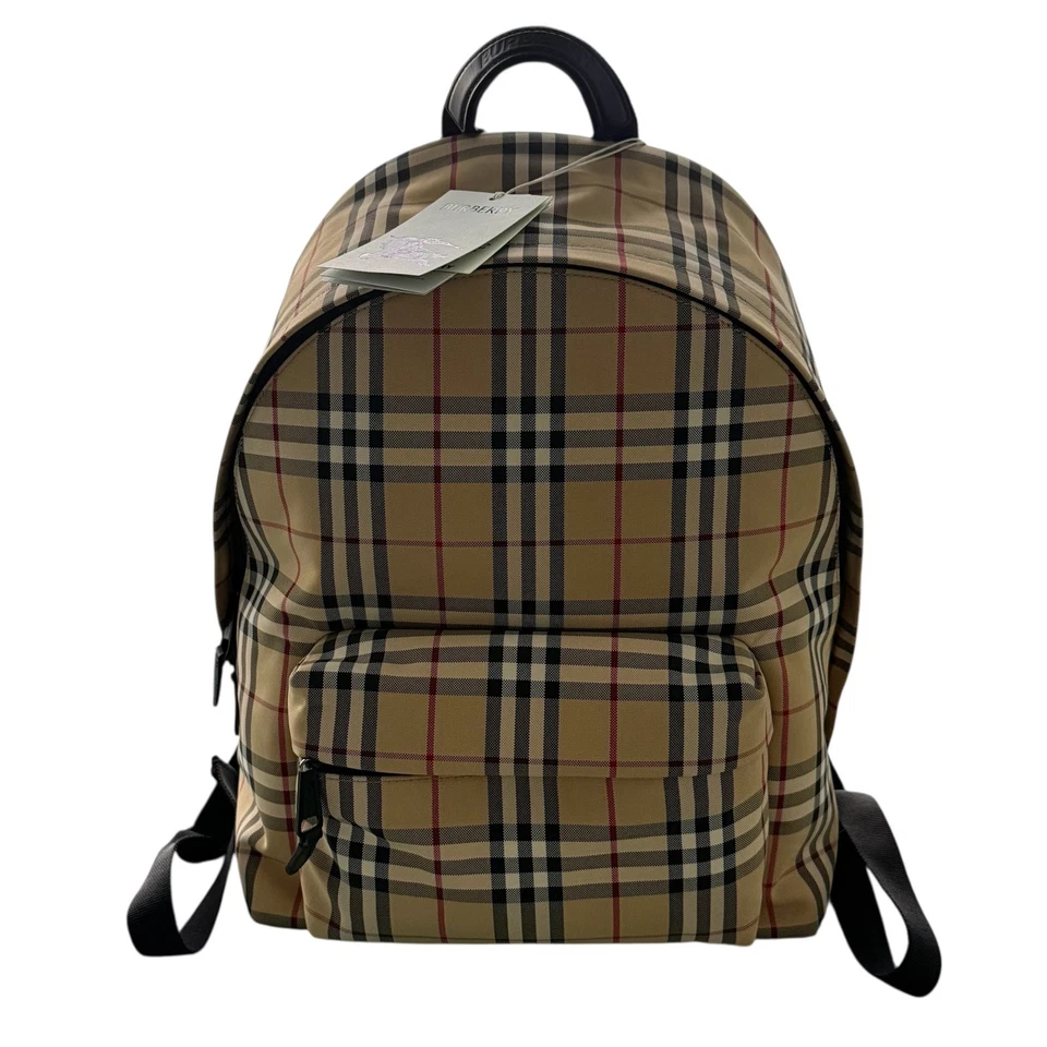 Auténtica mochila Burberry Jett de nailon vintage a cuadros nueva con etiquetas en archivo beige de lujo Foto 1 de 4