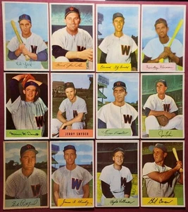 Vintage 1954 Bowman Old Baseball 12-card Lot *High Grade* Washington Senators - Picture 1 of 6