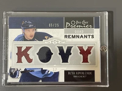 2008-09 O-Pee-Chee Premier Premier Remnants Ilya Kovalchuk #PR-IK Quad /25 (MEM) - Image 1 of 2
