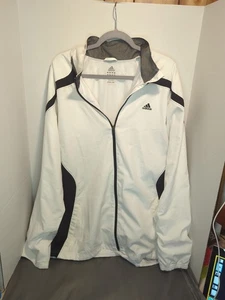 Adidas Damen Marathon 3 Streifen Trainingsjacke - weiß/schwarz - Größe: Large - Bild 1 von 5