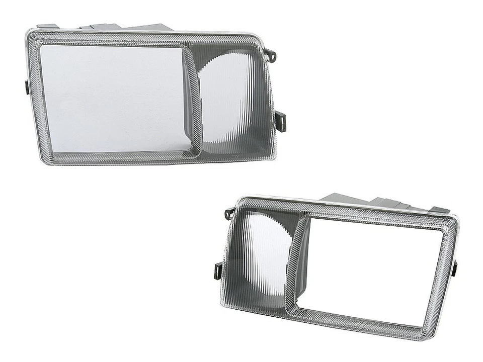 For Mercedes W126 420SEL 350SD Left Right Set Headlight Door Bezel Outer Rim URO - Image 1 of 4