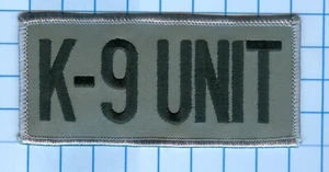 "Parche de policía - K9 - Unidad K-9 gris/negro borde plateado 4 1/4 X 2" - Imagen 1 de 1