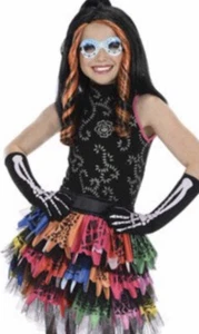 MONSTER HIGH Large Skelita Calaveras Costume Dress Girls Youth Kids - Picture 1 of 6
