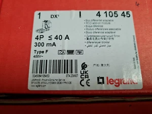 VIGI DX3 4P 40A 300mA HPI , Type F  LEGRAND 410545 . BLOC DIFFERENTIEL. 4105 45 - Picture 1 of 1