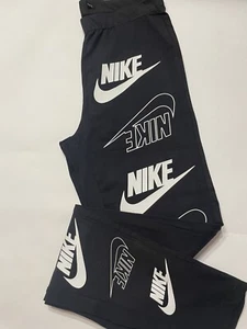Leggings Nike Nero Donna Cotone Alta Vita S M L XL - Foto 1 di 2