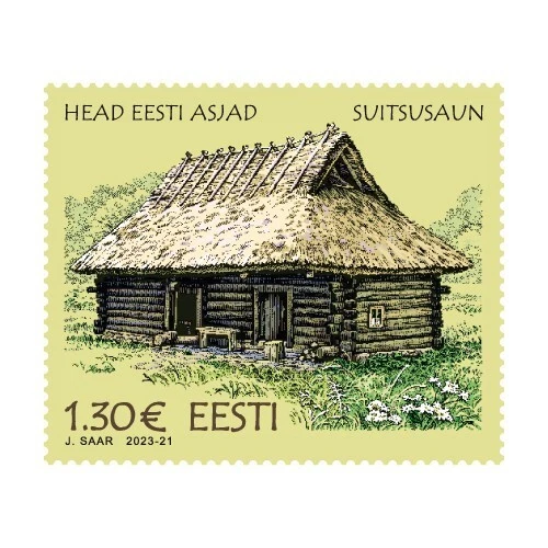 Stamp of ESTONIA 2023 - Great Estonian Things – Smoke sauna / 836-25.08.23 - Image 1 of 1