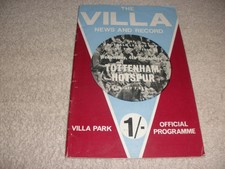 Aston Villa V Tottenham Hotspur 4/9/68 FL Coppa Rotonda 2nd + FL Review VOL 3 N. 5.