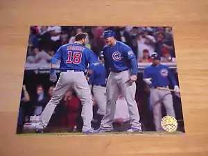 Ben Zobrist Anthony Rizzo 2016WS LICENSED 8x10 Color Photo - Picture 1 of 1