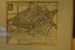 A Desirable 17 century map or plan of the city of BRIELLA, Amsterdam Netherlands - Picture 1 of 1