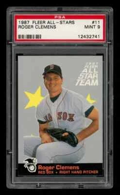 1987 Fleer All-Stars Set-Break # 11 Roger Clemens PSA 9 MINT - Image 1 of 2