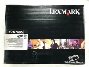 Genuine Lexmark 12A7465 HY Black Toner Cartridge T632 T634 X632 Return Program - Picture 1 of 4