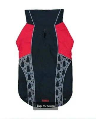 NUEVO CON ETIQUETAS KONG SISTEMA 3-en-1 perro/mascota ropa exterior abrigo chaqueta negro/rojo XS 12"-14" Foto 1 de 4