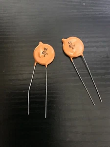 2 pcs NOS Vintage Ceramic Disk .1 uf 500v Guitar Tube Amp Tone Capacitors (QTY 2 - Picture 1 of 1