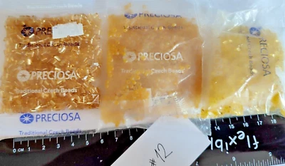 PRECIOSA job lot of 3x 50g 45g bags rocailles Czech CZ glass seed beads 3mm #12 - Image 1 of 4