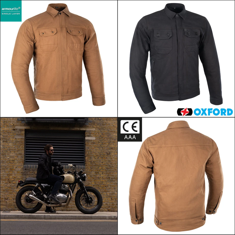 Oxford Heist Original Approved Track CE AAA Motorcycle Textile Jacket Black Tan - Image 1 of 4