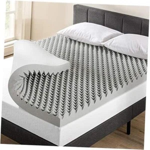 Mellow Memory Foam Mattress Topper with Infusion Twin XL 4 Inch Egg Crate - Picture 1 of 7
