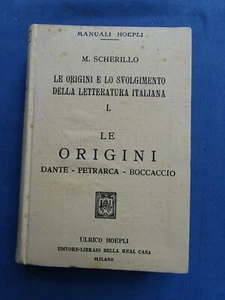 Scherillo-Origini Letteratura Italiana-Dante-Petrarca-Boccaccio-Hoepli 1919 - Picture 1 of 2