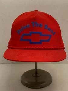 CHEVROLET Drive the Best Rope Snapback sombrero rojo estampado azul CHEVY coche carreras automático - Imagen 1 de 8