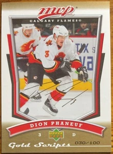 2007-08 Upper Deck MVP Gold Script Dion Phaneuf #116 Calgary Flames #'d 030/100 - Picture 1 of 2
