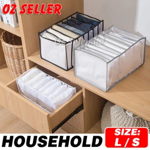 6/7/9/11 Grids Mesh Storage Bag Clothes Jean Pant Drawer Organizer Box Foldable - Picture 1 of 17