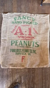 Antico Stagno Bros. A1 Arachidi Borsa Nava Sacco Suffolk VA Grande 100 Libbre Dado di alimentazione - Foto 1 di 8