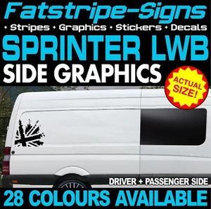 para adaptarse a MERCEDES SPRINTER LWB UNION JACK PEGATINAS GRÁFICOS CÁMPER FURGONETA AUTOCARAVANA - Imagen 1 de 2