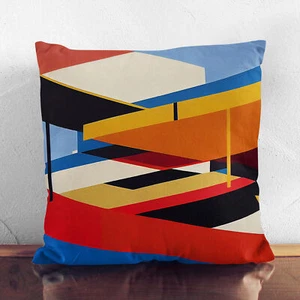 Plump Cushion Abstract Bauhaus Vol.4 Soft Scatter Throw Pillow Case Cover Filled - Picture 1 of 3