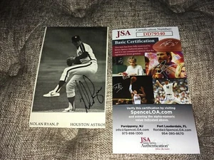 Nolan Ryan Houston Astros Signed Cut Photo W/JSA Cert - Picture 1 of 2