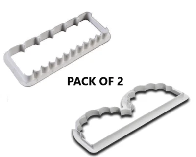 2 GARRETT FRILL BORDER CUTTER BRODERIE ANGLAISE PLAQUE LACE CAKE ICING FONDANT - Image 1 of 4