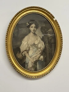 Vergoldeter gerahmter Druck nach Jean Baptiste Greuze - Das zerbrochene Gefäß - Bild 1 von 10