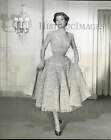 1952 Press Photo Woman models short evening dress at New York - kfx59681
