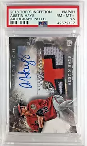 Austin Hays RPA 2018 Topps Inception Autograph Patch Rookie Serial#/249 PSA 8.5 - Picture 1 of 4