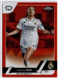 Caroline Weir 2022-23 Topps Cromo Mujer Naranja Refractor #50 Madrid #21/25 - Imagen 1 de 2