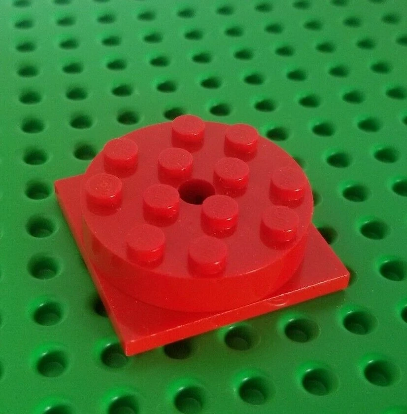 Lego base toca-discos 4x4 vermelho preguiçoso Susan minifigura arma gira furo médio - Imagem 1 de 1