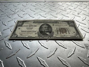 1929 Chicago $50 Federal Reserve Bank Note VF+ (12001) - Picture 1 of 4