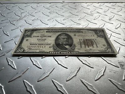 1929 Chicago $50 Federal Reserve Bank Note VF+ (12001) - Image 1 of 4