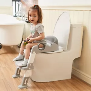 Potty Training Toilet Seat with Step Stool Ladder for Boys and Girls Baby Tod... - Picture 1 of 9