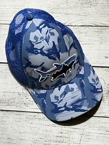 Patagonia Fitz Roy Camo Trout Trucker Hat - Blue Camo Snap Back Fish