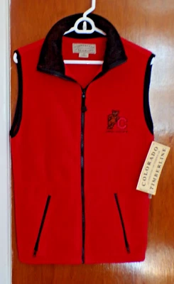 NWT, Timberline Colorado Authentic outerwear, fleece red/black men's vest Sz. XS - Image 1 of 4