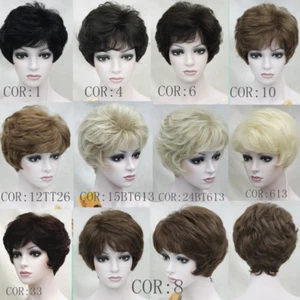 New Women Wig Ladies Wig Short Curly Daily Hair Wig Natural+Free Wig Cap - Picture 1 of 18
