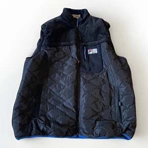 Fila Mens Corduroy Quilted Vest XXL | Winter Fall Puffer, Black - Picture 1 of 13