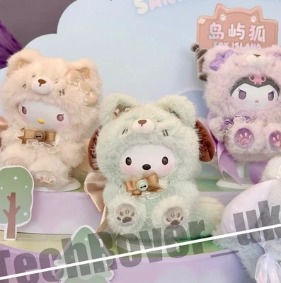 SDF MINISO Sanrio Fox Island Serie Plüsch Blind Box Bestätigt Figur Spielzeug