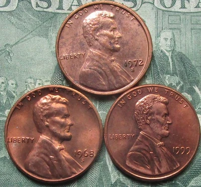 1972 S, 1968 S, 1999 P  ERROR COINS - Image 1 of 4