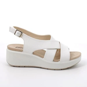 Sandalo ENVAL SOFT scarpa MADE IN ITALY in pelle/nappa fiore bottolato koala bia - Imagen 1 de 3