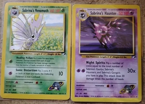 Sabrina's Haunter And Venomoth Pokemon TCG Gym Challenge, Light Play or Better! - Bild 1 von 6