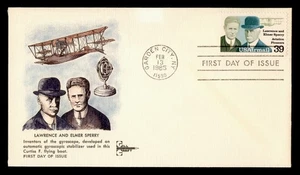 DR WHO 1985 FDC AVIATION PIONEER SPERRY AIRMAIL GILL CRAFT CACHET k86928 - Picture 1 of 2