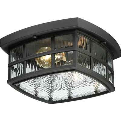 Quoizel SNN1612K OPEN BOX Stonington Outdoor Ceiling Light Mystic Black - Image 1 of 4