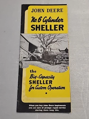 De colección. John Deere No.6 Cylinder Sheller 1941 folleto del distribuidor 11pgs Foto 1 de 4